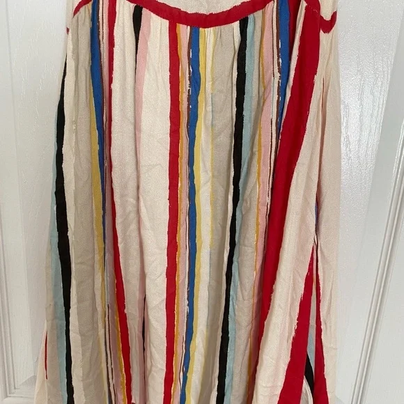 NWT Striped Maxi Dress En Crème ASOS Adjustable Straps Red pink Cream Size Small - Picture 5 of 7